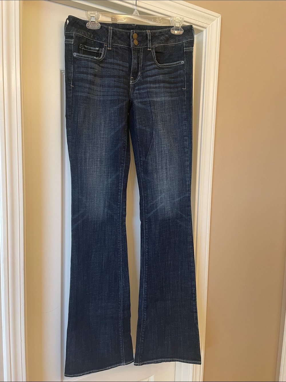 American Eagle Outfitters Dark Indigo Flare Leg Jeans